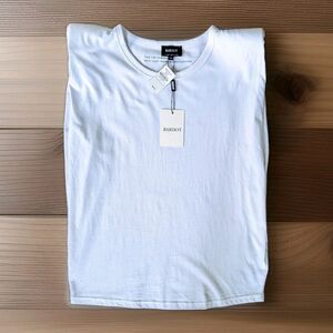 NWT Bardot Uma Top in Orchid White Size Small Organic Cotton Padded Shoulders